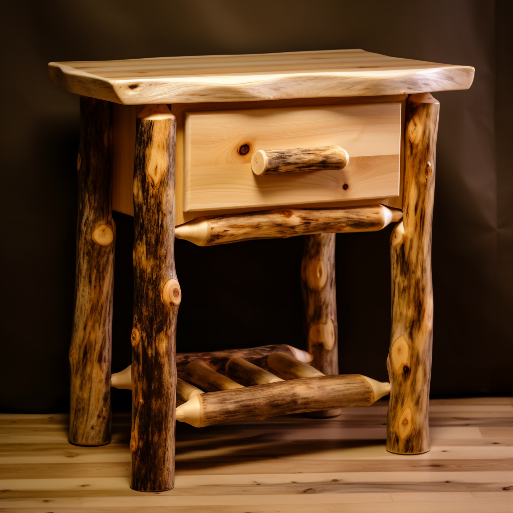 Log nightstand deals