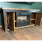 Rustic Retreat TV Stand with Fireplace