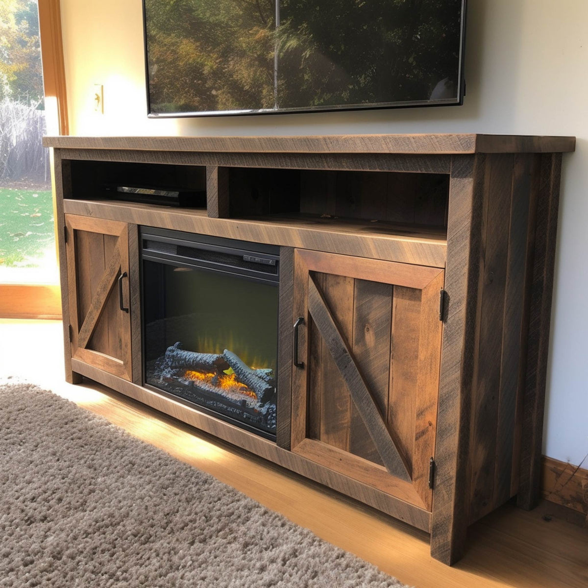 Fireplace Console Rustic Rustic Ember Console