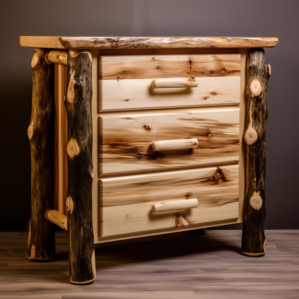 Alpine Log Nightstand