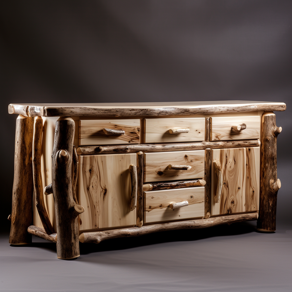 Alpine Log Tv Stand