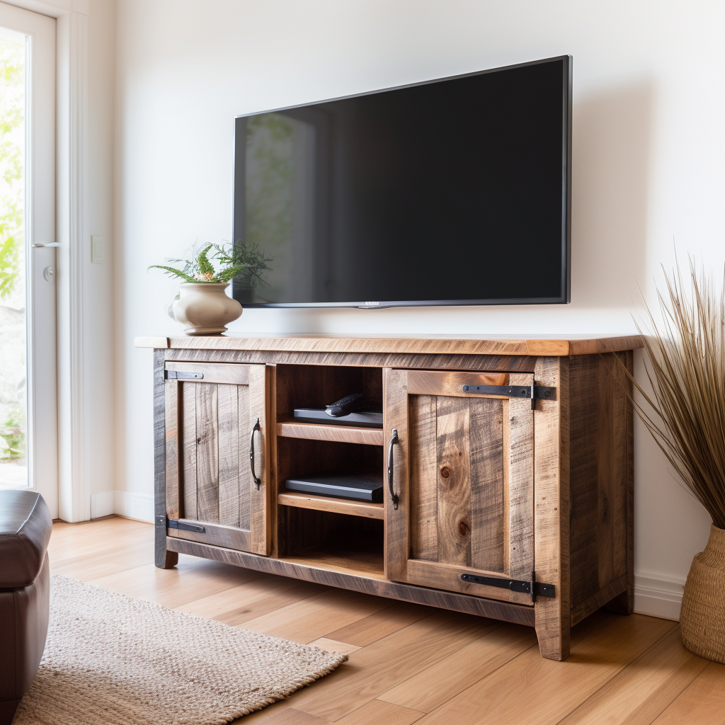 Rustic Media Storage Natures Rustic Media Console