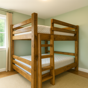 Rustic Solid Wood Bunk Bed | Handcrafted TimberNest – Uinta Rustics