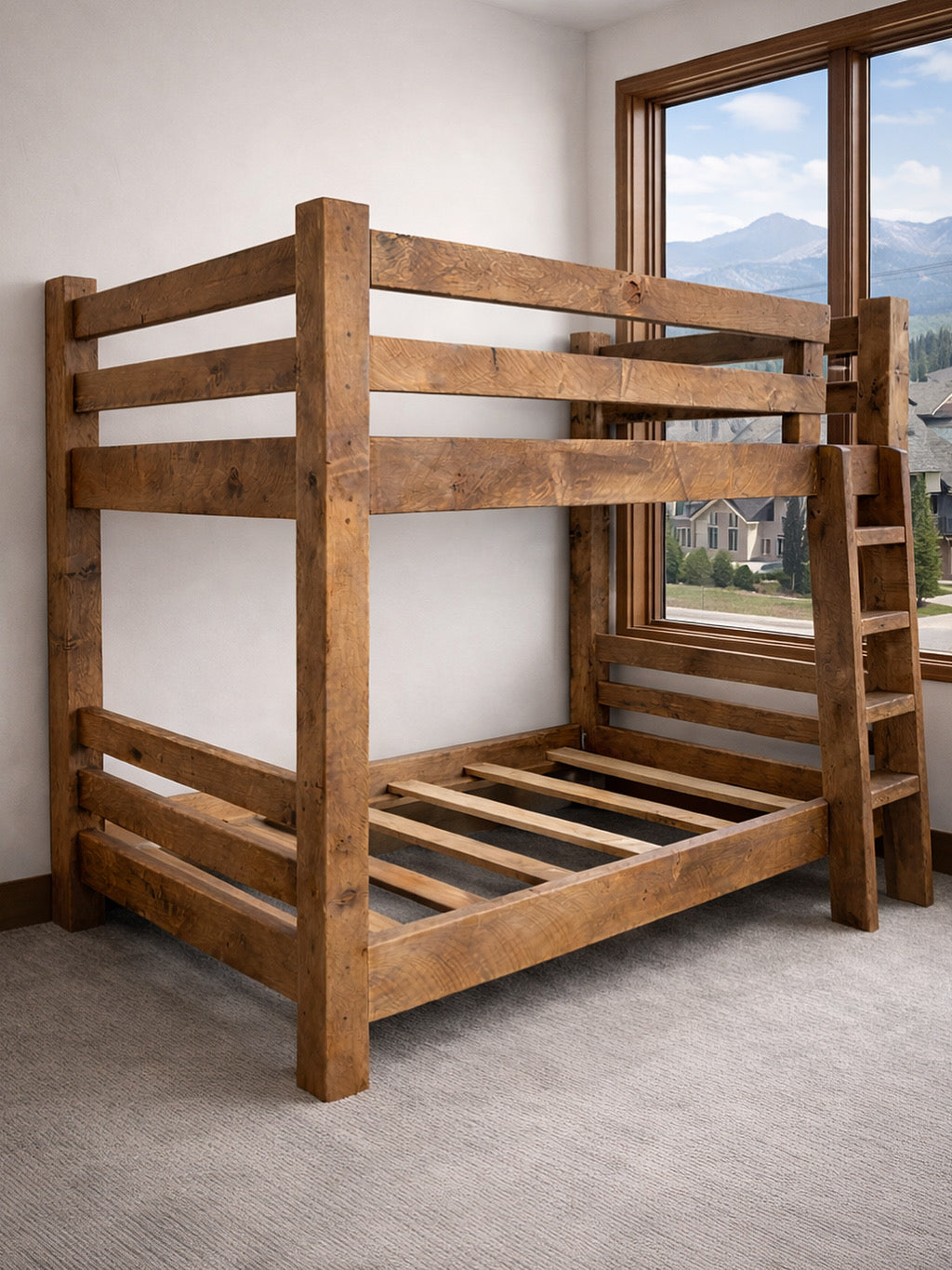 Handcrafted TimberNest Solid Wood Bunk Bed