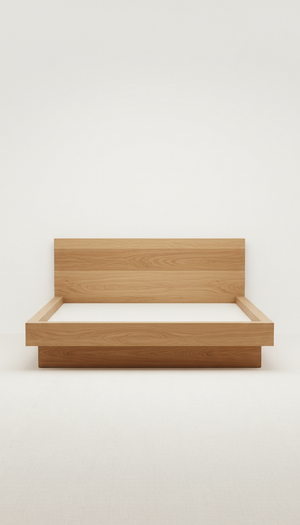 Handcrafted Oak Platform Bed