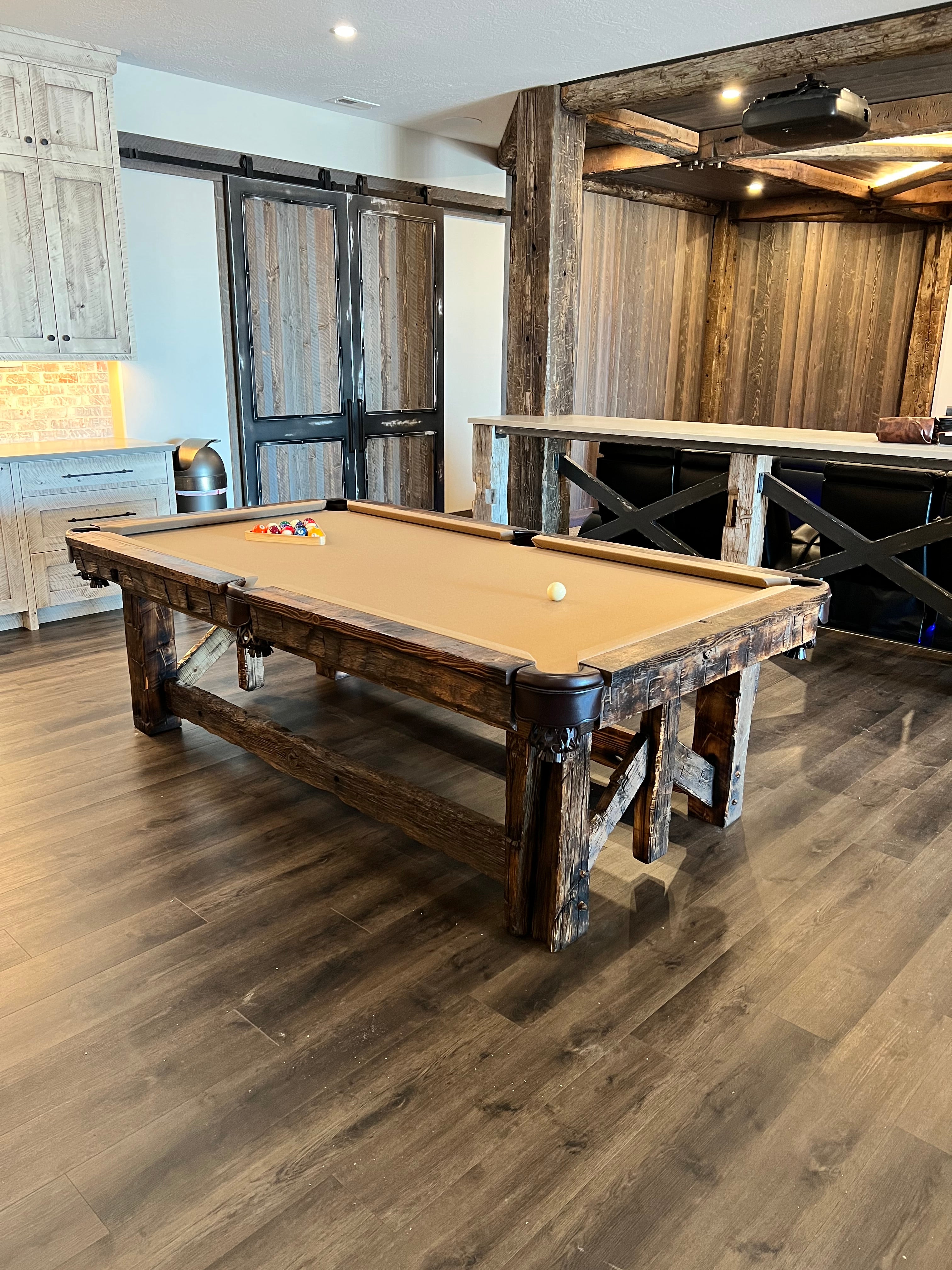 Reclaimed Oak Pool Table